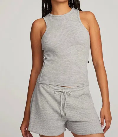 Chaser Waffle Tank In Grey In Gray