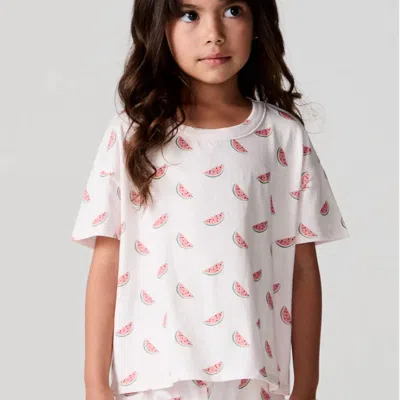 Chaser Kids' Watermelon All Over Tee In White