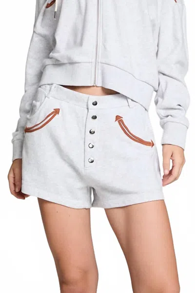 Chaser Western Details Short In Light Heather Grey In Gray