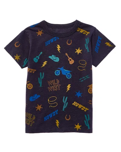 Chaser Kids' Western Doodle T-shirt In Blue