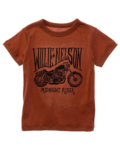 Chaser Kids' Willie Nelson Midnight Rider T-shirt In Brown
