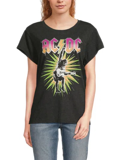 Chaser Women's Ac/dc Graphic T-shirt In Licorice