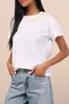Chaser Women's Blue Jean Baby Top In White In White