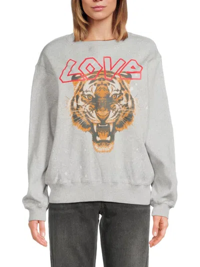 Chaser Women's Casbah Graphic Sweatshirt In Heather Grey