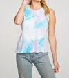 Chaser Women's Flower Peace Top In Multicolor In Multi
