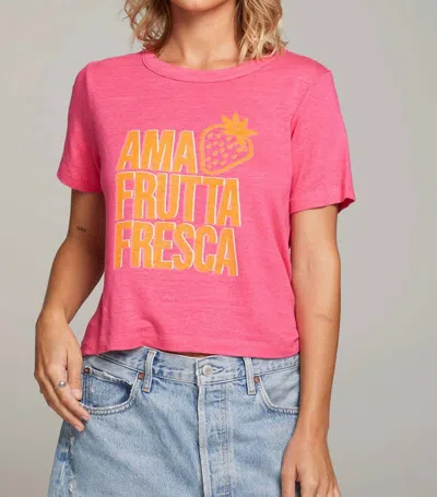 Chaser Women's Frutta Fresca Top In Raspberry In Pink