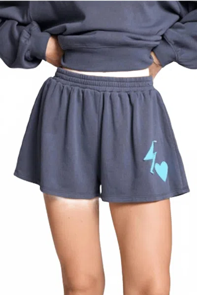 Chaser Women's Lightning Love Short In Slate In Blue