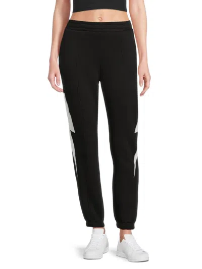 Chaser Women's Pattern Ribbed Joggers In Licorice