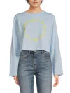 Chaser Women's Print Long Sleeve T-shirt In Skyway Blue