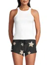 Chaser Women's Ribbed Racerback Tank Top In White