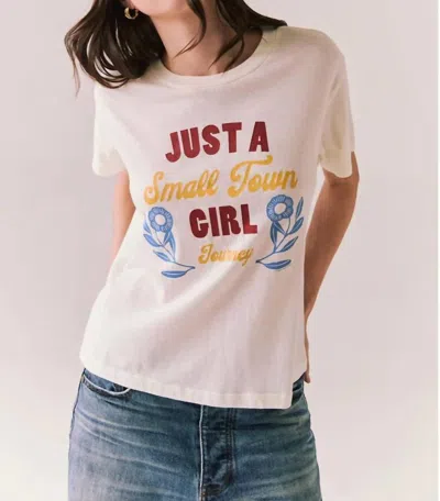 Chaser Women's Small Town Girl Tee In Vintage White In Neutral