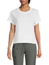Chaser Women's Solid T-shirt In White