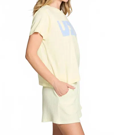 Chaser Women's Vino Top In Yellow In White