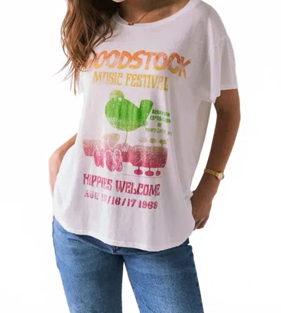 Chaser Woodstock Tee In Lemon In White