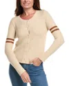 Chaser Yin Yang Heart Cardigan In Gold