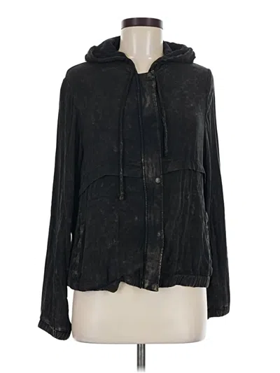 Pre-owned Chaser Zip Up Hoodie In Black