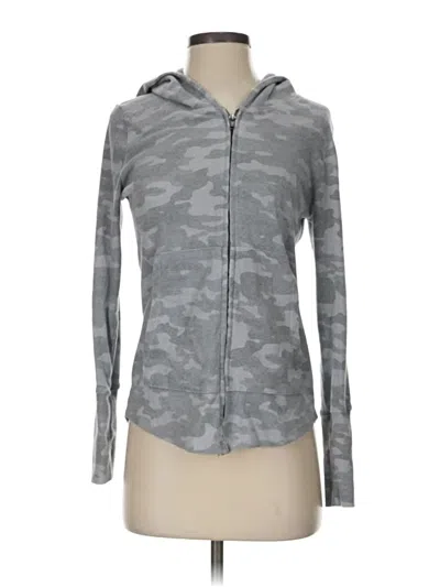 Pre-owned Chaser Zip Up Hoodie In Gray