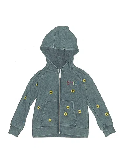 Pre-owned Chaser Kids' Zip Up Hoodie In Teal