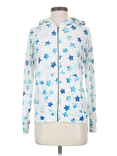 Pre-owned Chaser Zip Up Hoodie In White
