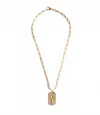 Chasing Cherubs Pavé Star Tag Necklace In Gold In Gold