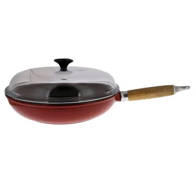 Chasseur 11" Frying Pan With Lid In Red