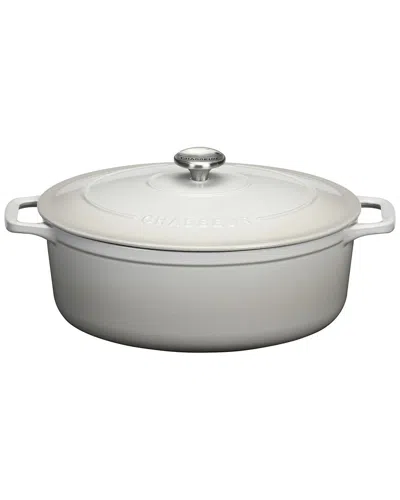 Chasseur 5.3qt Enameled Cast Iron Oval Dutch Oven In Gray