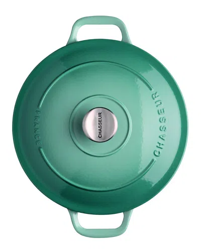 Chasseur 6.25qt Cast Iron Round Dutch Oven In Green