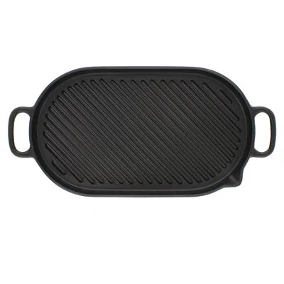 Chasseur 9" Cast Iron Grill Pan In Black