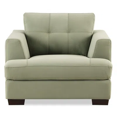 Chateau D'ax Angolo Leather Chair In – Velvet Green