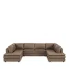 Chateau D'ax Brunello Leather Sectional Sofa