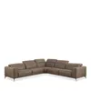 Chateau D'ax Chateau X'ax Nacosto Motion Leather Sectional Sofa In Brown