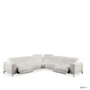 Chateau D'ax Chateau X'ax Nacosto Motion Leather Sectional Sofa In White
