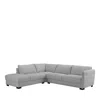 Chateau D'ax Chateaux D'ax Pavia Leather Sectional Sofa In Leather Gray