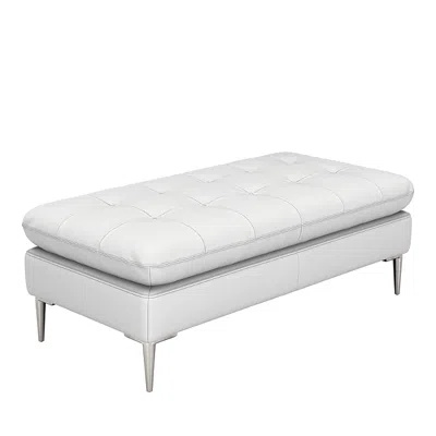 Chateau D'ax Corsica Bench Ottoman In Bright White