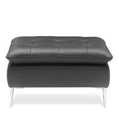 Chateau D'ax Corsica Chair Ottoman In Leather  Graphite