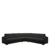Chateau D'ax Eden 3 Piece Sectional Sofa In Black Boucle
