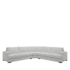 Chateau D'ax Eden 3 Piece Sectional Sofa In Cream Boucle