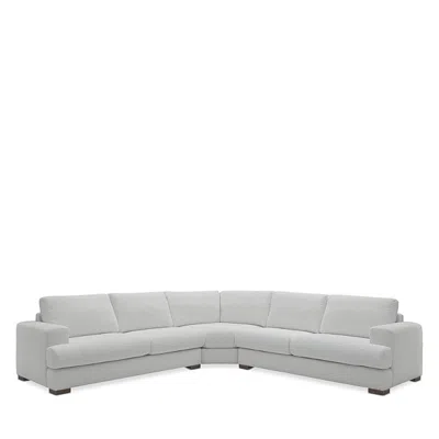 Chateau D'ax Eden 3 Piece Sectional Sofa In Cream Boucle
