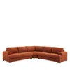 Chateau D'ax Eden 3 Piece Sectional Sofa In Rust Boucle