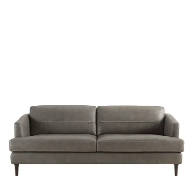 Chateau D'ax Emilia Leather Sofa In Gray