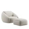 Chateau D'ax Florentina Fabric Swivel Chair - Exclusive In Natural