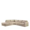 Chateau D'ax Leather Colonna Sectional Sofa In Gray