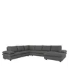 Chateau D'ax Mason 4-piece Sectional In Charcoal