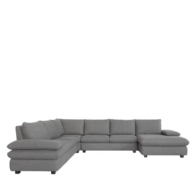 Chateau D'ax Mason 4-piece Sectional In Tun  Grey