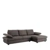 Chateau D'ax Mason Two Piece Sectional Sofa & Chaise In Dark Grey