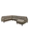 Chateau D'ax Massimo 3 Piece Sectional In Cream