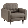 Chateau D'ax Massimo Leather Chair In Perla