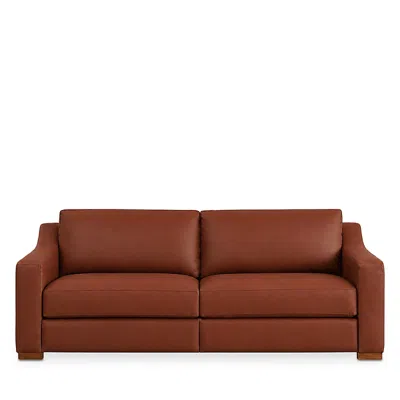 Chateau D'ax Murano 2 Piece Leather Sofa In Brown