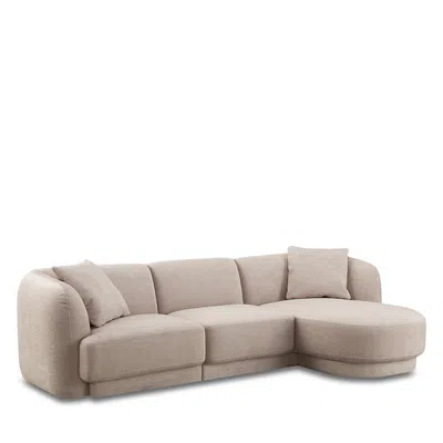 Chateau D'ax Nonna Three Piece Fabric Sectional - Exclusive In Neutral