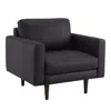 Chateau D'ax Rotolo Leather Chair In Charcoal